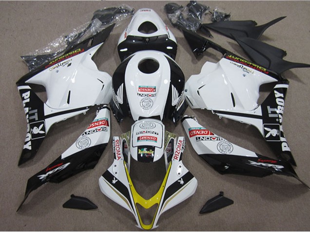 Carénages Moto Honda CBR600RR 2009-2012 - Blanc Jaune Noir Brillant Rizoma Playboy