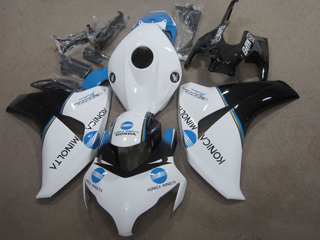 Carénage Moto Honda CBR1000RR 2008-2011 - Blanc Bleu Noir Brillant Konica Minolta