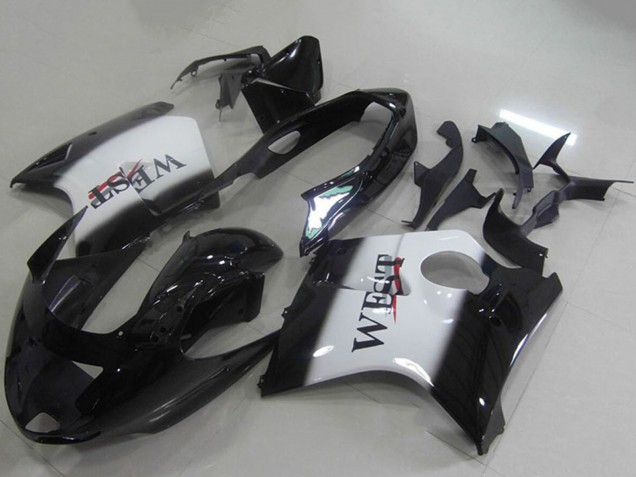 Carénages Moto ABS Honda CBR1100XX Blackbird 1996-2007 - Noir Brillant Blanc West
