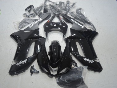 Carénages Moto Kawasaki ZX6R 2007-2008 - Noir Brillant Noir Mat Blanc Rouge Décalque