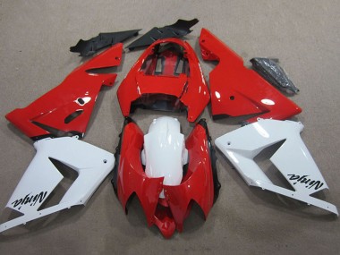 Carénages Moto Kawasaki ZX10R 2004-2005 - Rouge Blanc Ninja