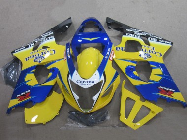 Carénages Moto Suzuki GSXR 600 2004-2005 - Jaune Bleu Blanc Noir Corona Extra