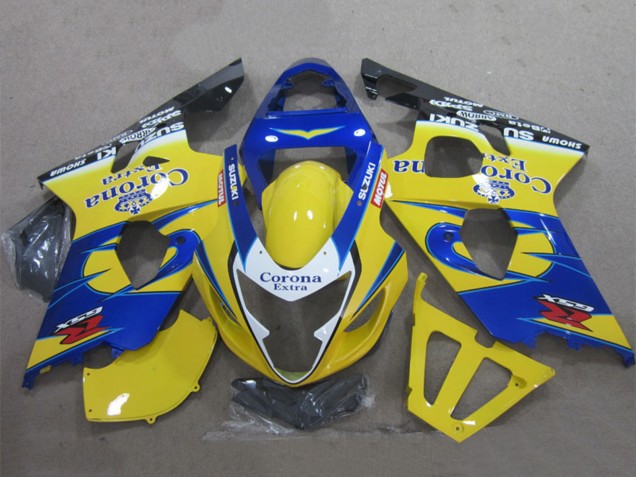 Carénages Moto Suzuki GSXR 600 2004-2005 - Jaune Bleu Blanc Noir Corona Extra