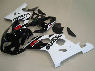 Carénages Moto Suzuki GSXR 750 2004-2005 - Noir Brillant Blanc Rouge
