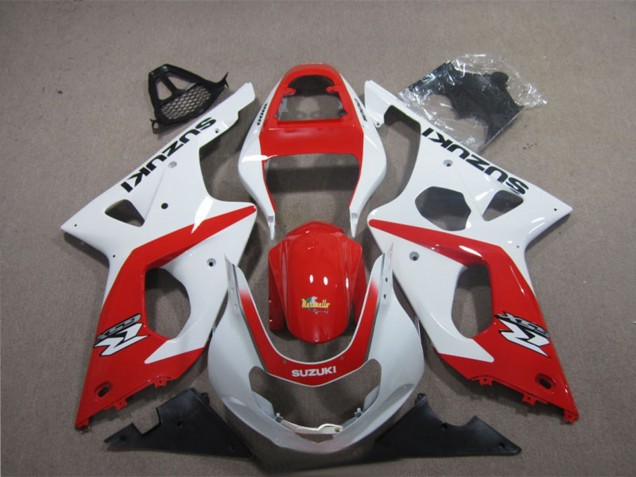 Carénages Moto Suzuki GSXR 1000 2003-2004 - Blanc Rouge