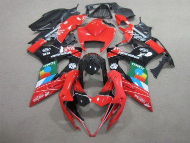 Carénages Moto Suzuki GSXR 1000 2005-2006 - Rouge Noir Bleu Blanc Vert