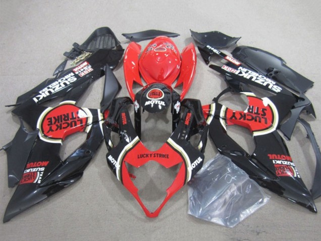 Carénages Moto Suzuki GSXR 1000 2005-2006 - Noir Rouge Lucky Strike Motul