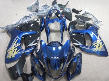 Carénages Moto Suzuki GSXR 1300 Hayabusa 2008-2020 - Bleu Blanc Or Décalque