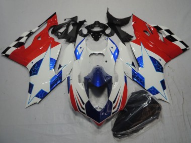 Carénages Moto Ducati 1199 2011-2014 - Blanc Bleu Rouge Noir