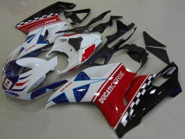 Carénages Moto Ducati 1098 2007-2014 - Blanc Rouge Noir Bleu Corse 69