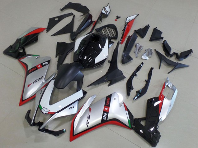 Carénage Moto Aprilia RS4 50 125 2012-2018 - Argent Rouge Noir Brillant