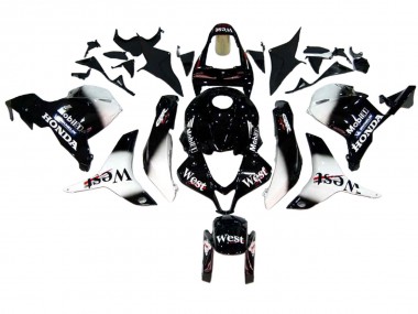 Carénages Moto Honda CBR600RR 2009-2012 - Noir Brillant Blanc West
