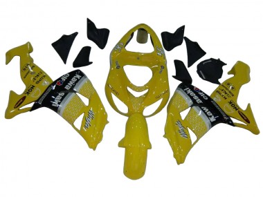 Carénages Moto Kawasaki ZX10R 2006-2007 - Jaune Argent Noir Elf