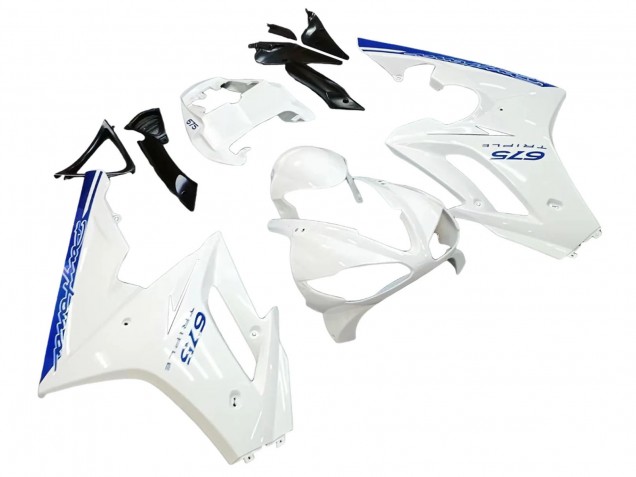 Carénages Moto Triumph Daytona 675 2006-2008 - Blanc Bleu