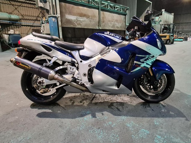 Carénages Moto Suzuki GSXR 1300 Hayabusa 1996-2007 - Bleu Blanc