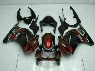 Noir 2008-2012 Kawasaki EX250 Kit Carénages Motos & Plastique