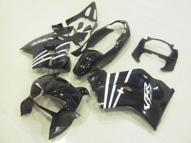 Noir Blanc Bande 1998-2001 Honda VFR800 Carénage Moto Noir Blanc Bande 1998-2001 Honda VFR800 Carénage Moto