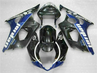 Noir Bleu 2003-2004 Suzuki GSXR 1000 Carénage Moto