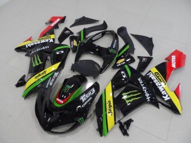 Noir Jaune Monster 2006-2007 Kawasaki ZX10R Carénage Moto