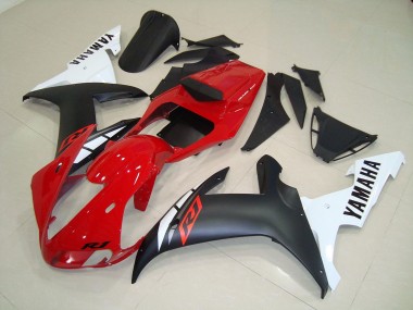 Noir Mat Rouge 2002-2003 Yamaha YZF R1 Carénage Moto