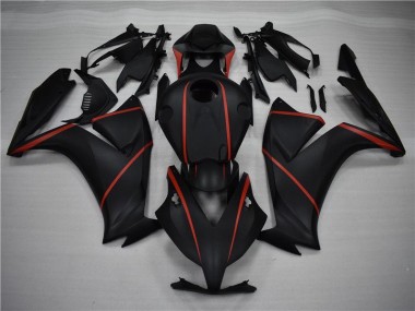 Noir Mat Rouge 2012-2016 Honda CBR1000RR Carénage Moto