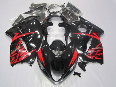 Noir Rouge 1996-2007 Suzuki GSXR 1300 Hayabusa Carénage Moto
