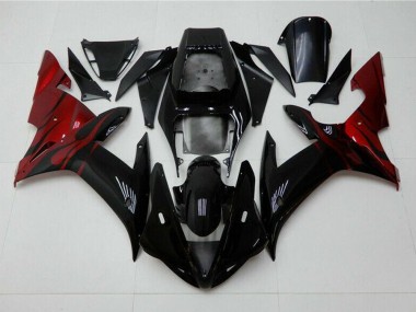 Noir Rouge 2002-2003 Yamaha YZF R1 Carénage Moto