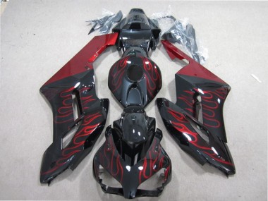 Noir Rouge Flamme 2004-2005 Honda CBR1000RR Carénages Moto