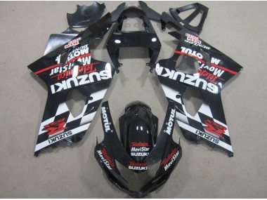 Noir Rouge Telefumia Movistar 2004-2005 Suzuki GSXR 600 Carénage Moto