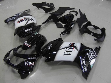 Noir West 2008-2012 Kawasaki ZX250R Carénage Moto