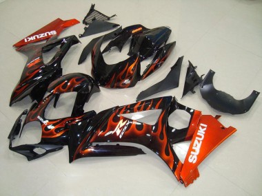 Orange Flamme 2007-2008 Suzuki GSXR 1000 Carénage Moto