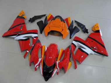 Orange Noir et Blanc 2003-2005 Kawasaki ZX10R Carénage Moto