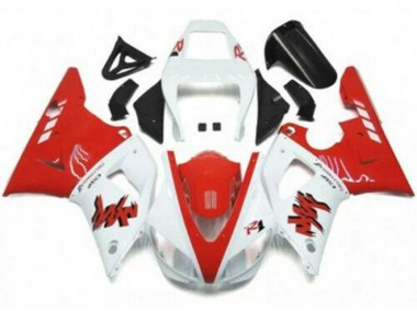 Rouge Blanc 1998-1999 Yamaha YZF R1 Carénage Moto