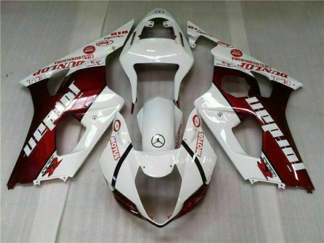 Rouge Blanc 2003-2004 Suzuki GSXR 1000 Carénage Moto Rouge Blanc 2003-2004 Suzuki GSXR 1000 Carénage Moto