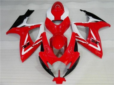 Rouge Blanc 2006-2007 Suzuki GSXR 600/750 Carénage Moto