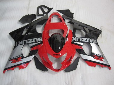 Rouge Noir Argent 2004-2005 Suzuki GSXR 600 Carénage Moto
