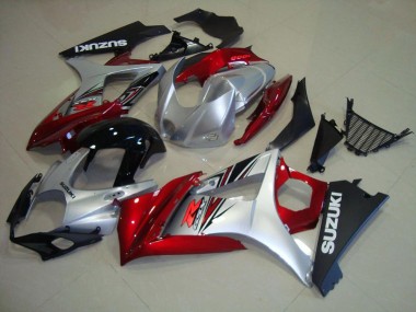 Rouge Noir Argent 2007-2008 Suzuki GSXR 1000 Carénage Moto